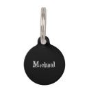 Search for monogrammed pet tags Black