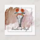 Search for cow skull business cards Floral