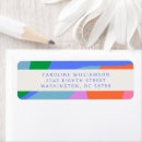 Search for purple green return address labels Bright