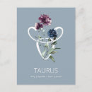 Search for taurus postcards Watercolor