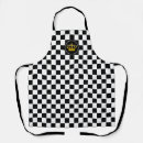 Search for black chess aprons Black and white