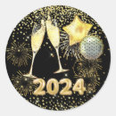 Search for black gold new years eve stickers Champagne