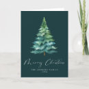 Search for watercolor tree christmas cards Green
