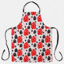 Search for red and black aprons Illustration
