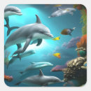 Search for dolphins swimming stickers Underwater