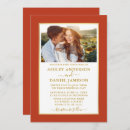 Search for burnt orange gold wedding invitations Modern