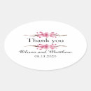Search for thank you pink wedding stickers Cherry blossom