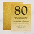 Search for black and gold 80th birthday invitations Sparkle