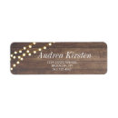 Search for rustic string lights return address labels Simple