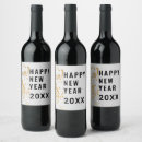 Search for happy new year wine labels Glitter