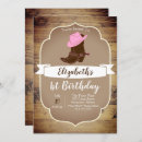 Search for barn 1st birthday invitations Cowgirl