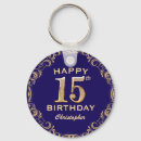 Search for fifteen key rings Happy birthday