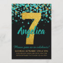 Search for teal and black invitations Gold