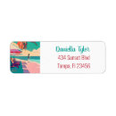 Search for peach and blue return address labels Beach
