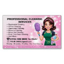 Search for cleaning lady business cards Housekeeper