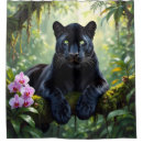 Search for black panther shower curtains Big cat