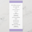 Search for lavender wedding programmes Elegant