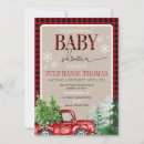 Search for red truck baby shower invitations Snow