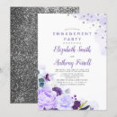 Search for purple and silver engagement party invitations Elegant