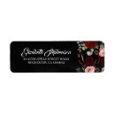 Search for black gold floral return address labels Gothic