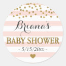 Search for pink gold confetti baby shower stickers Girl