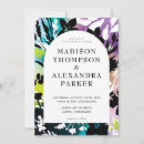 Search for purple and teal wedding invitations Unique