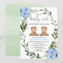 Search for teddy bear twin shower invitations Boy twins