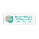 Search for cute mermaid return address labels Under the sea