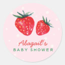 Search for strawberry round stickers strawberry baby shower
