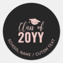 Search for high school college university grad stickers Black