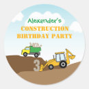 Search for construction invitation stickers Digger