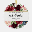 Search for burgundy christmas decor Mr and mrs