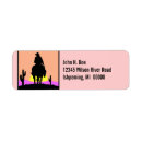 Search for western style return address labels Cowboy