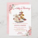 Search for baby is brewing tea invitations Vintage