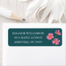 Search for teal floral return address labels Flowers
