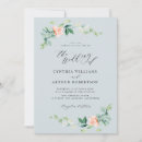 Search for peach and blue wedding invitations Watercolor