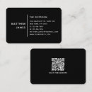 Search for black and white business cards Qr code
