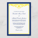 Search for navy blue yellow wedding invitations Modern