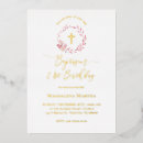 Search for dusty pink christening invitations Baby