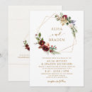 Search for winter wreath wedding invitations Burgundy