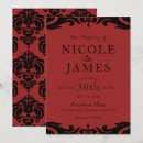 Search for red damask wedding invitations Party