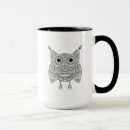Search for doodle owl mugs Zen doodle style