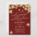 Search for burgundy gold retirement party invitations Fall