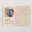 Search for 10 year wedding anniversary invitations 10th