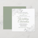Search for sage square wedding invitations Simple
