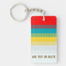 Search for yellow and white key rings Geometric pattern