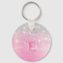 Search for silver pink key rings Glitter