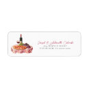 Search for pizza return address labels Watercolor