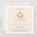 Search for little pumpkin on the way invitations Orange