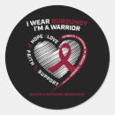 Search for multiple myeloma awareness stickers Burgundy